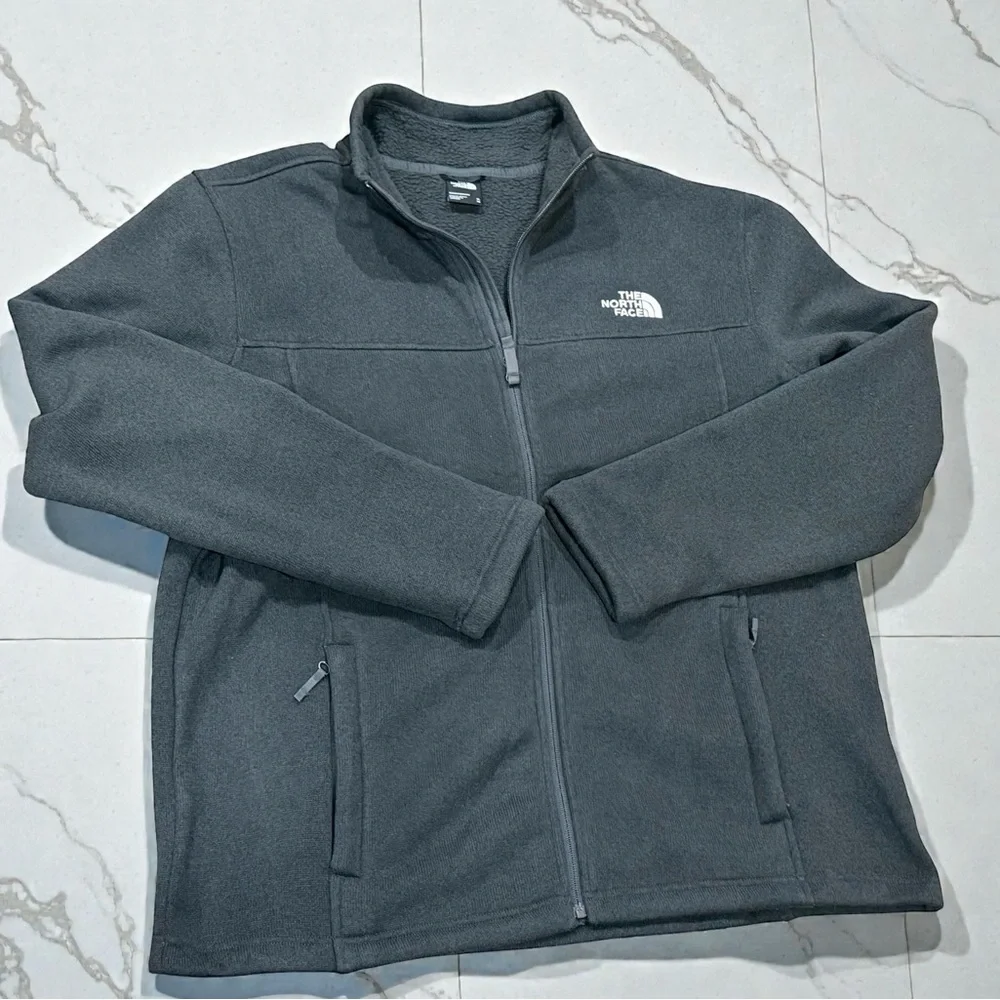 North Face Skyline Full-Zip XL Fleece Jacket NFOA5G5W Dark Gray Heather NWOT - Picture 3 of 6